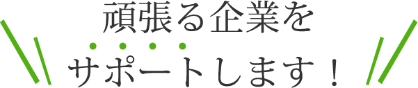 頑張る企業をサポートします！